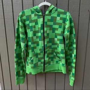 Minecraft Green Creeper Hoodie - Youth XL (18-20)